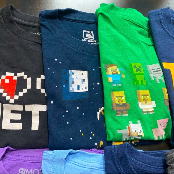 RARE Kids Minecraft T-shirt Bundle 13 pieces Mine Chest Exclusive Size YS/S - Picture 6 of 16
